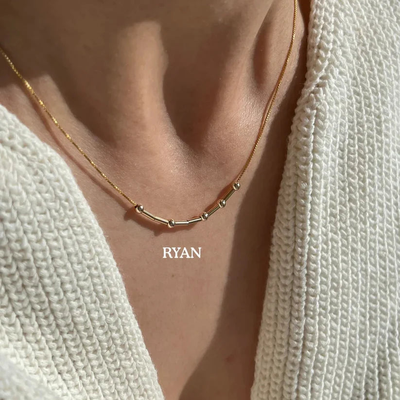 Morse Code Name Necklace - Main Image