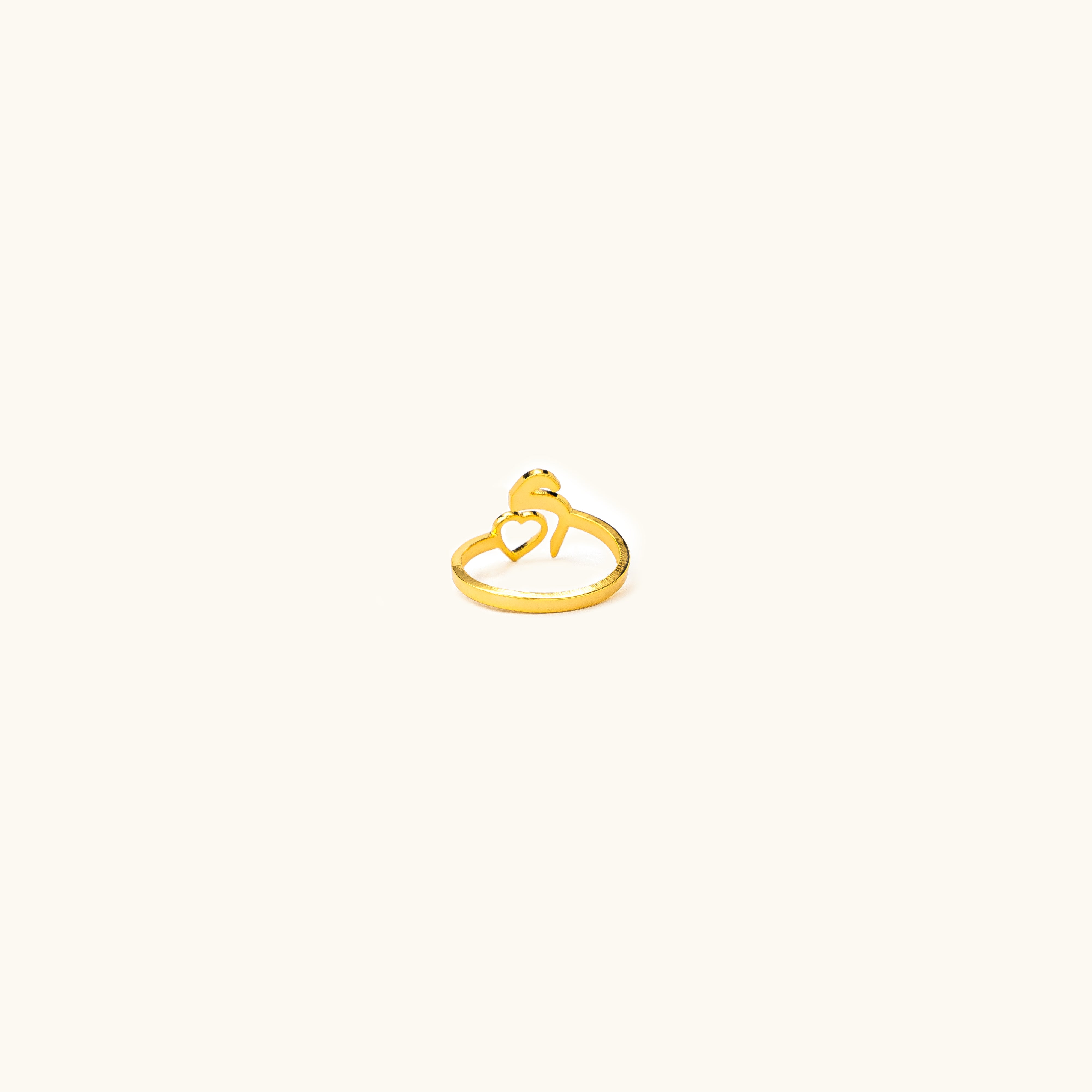 Initial Arabic Ring (Adjustable)
