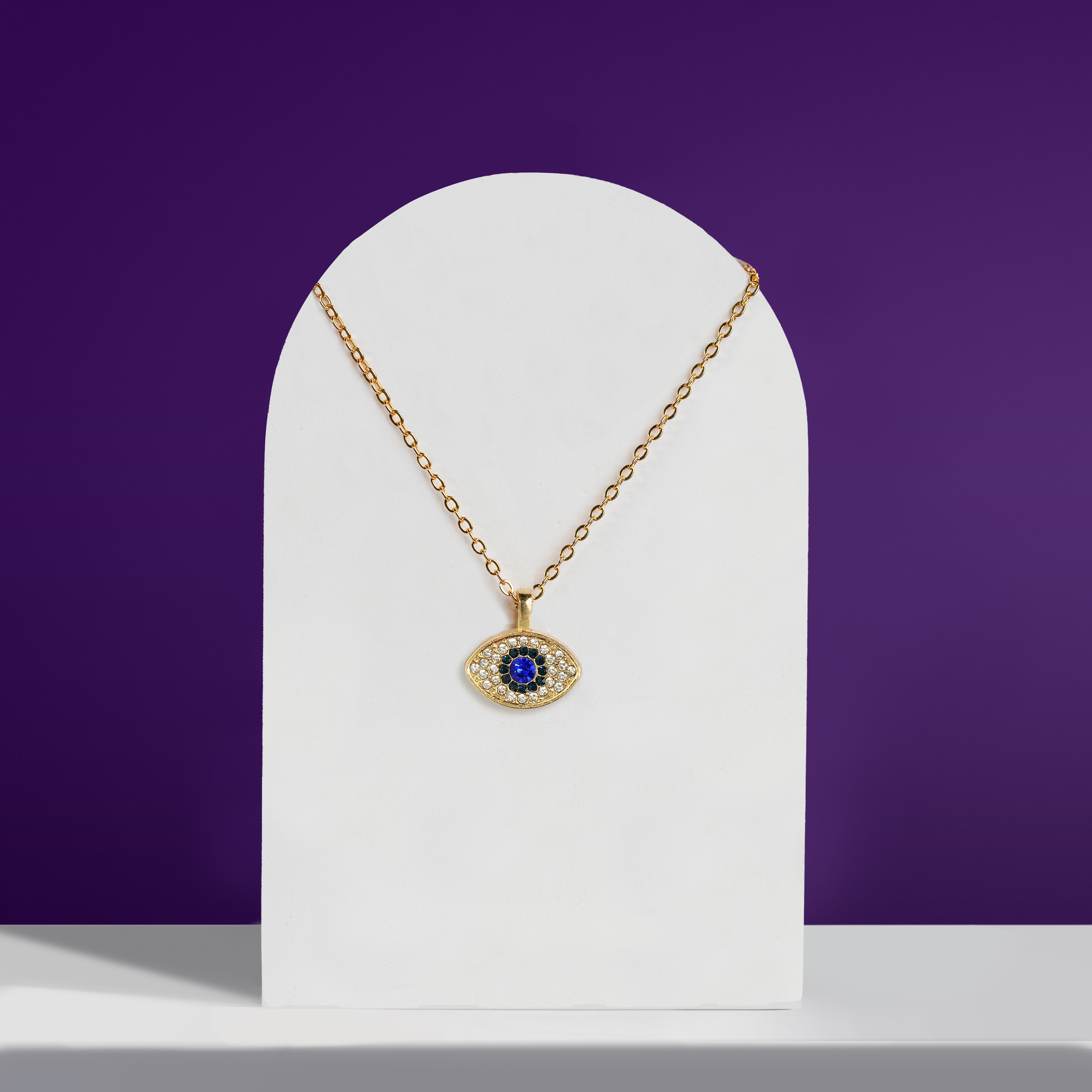 Dainty evil eye necklace