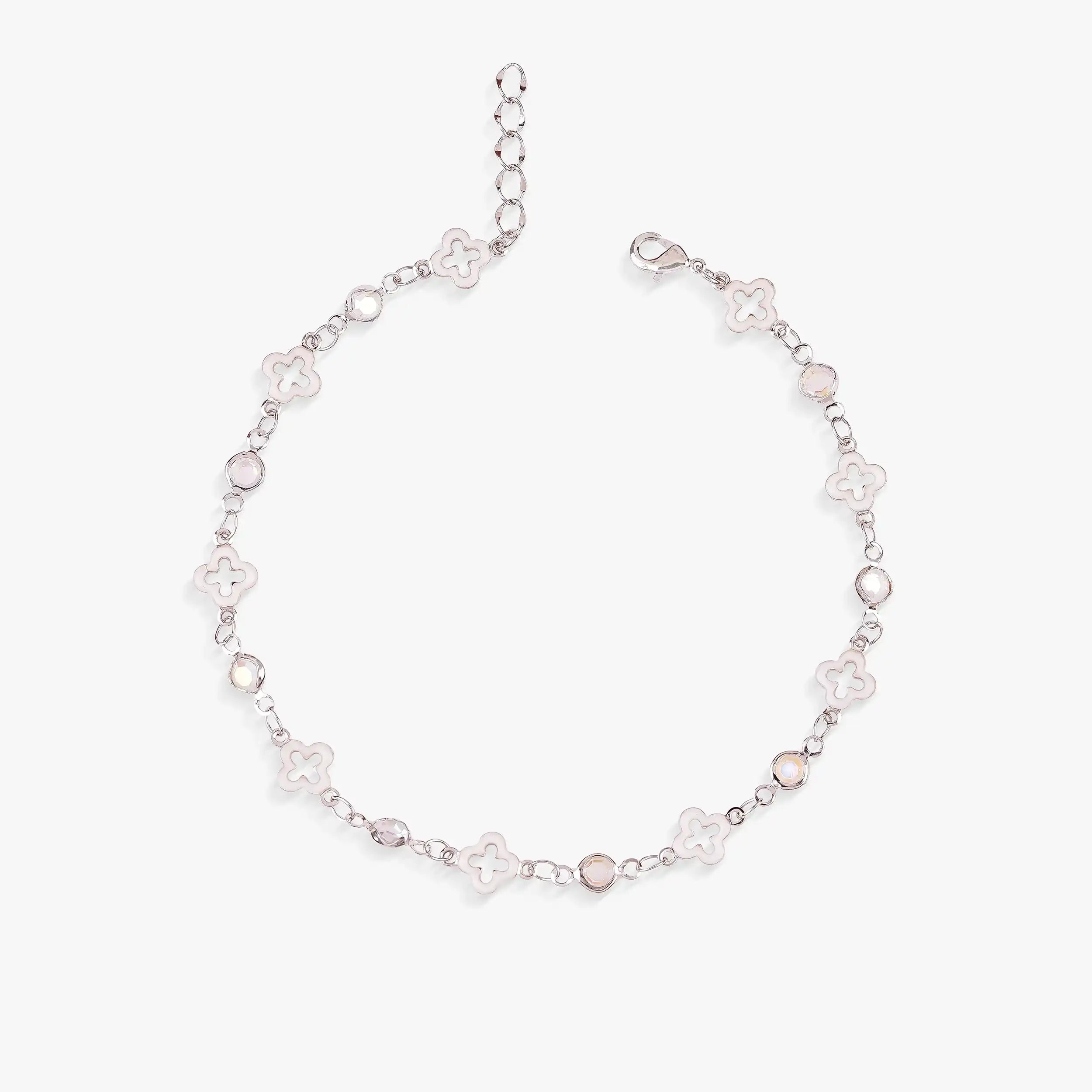 Ivory Clover Anklet