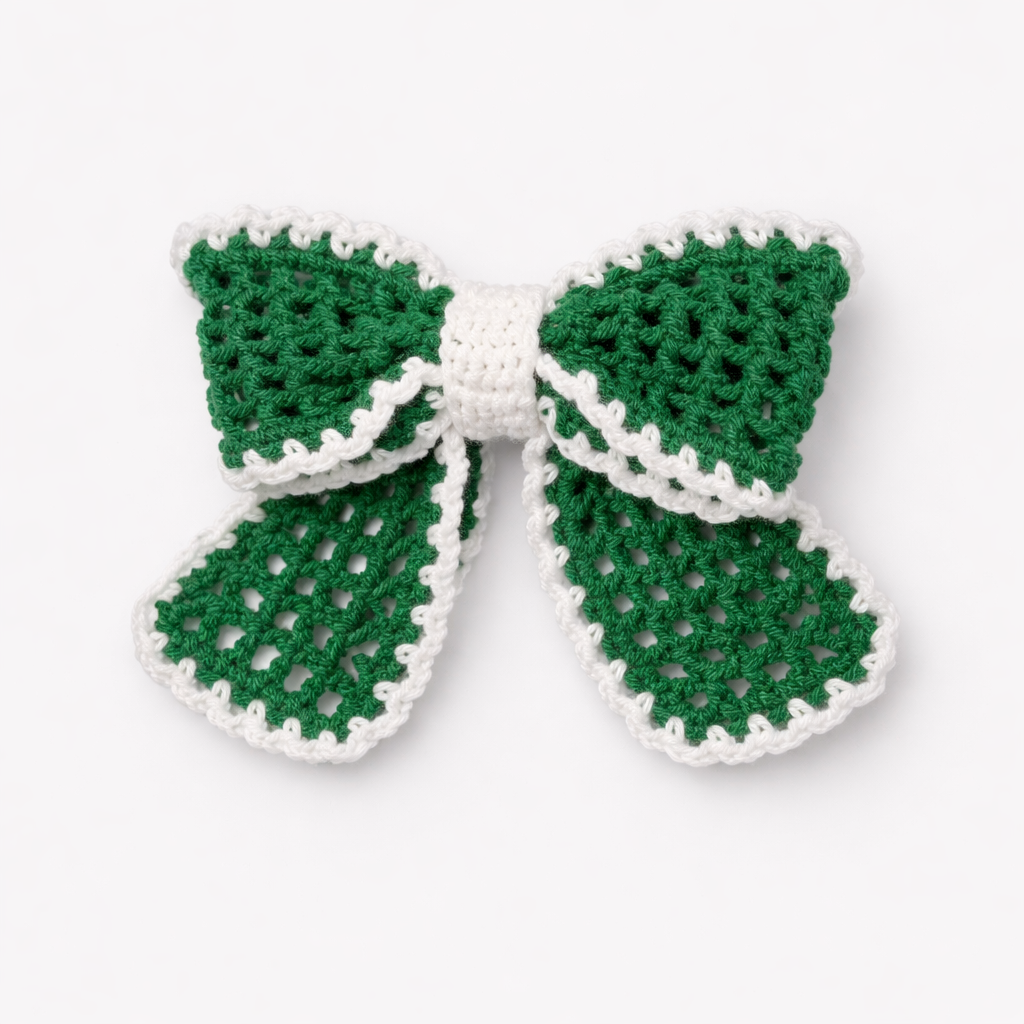 Crochet Bow Clip