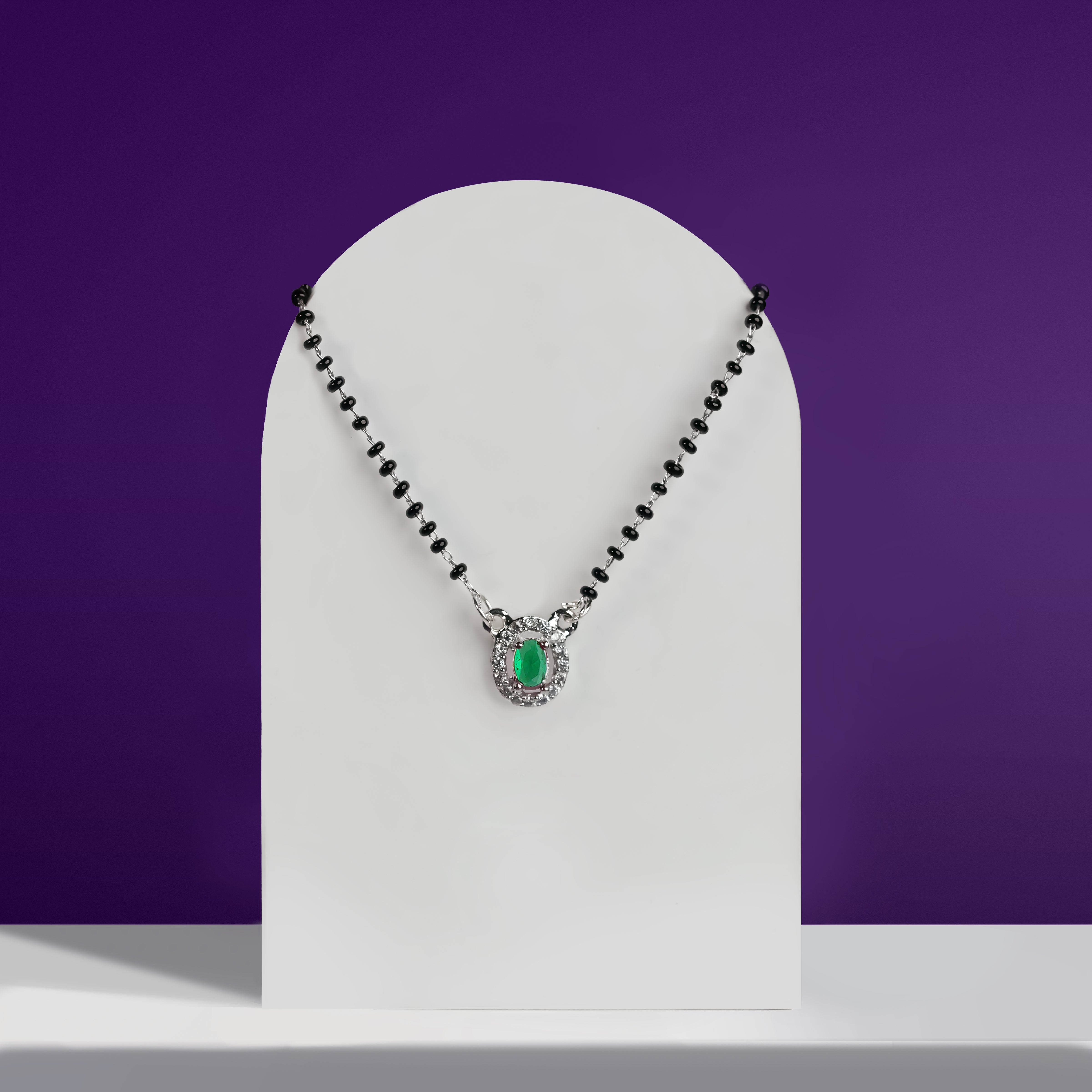 Emerald Sparkle Mangalsutra Necklace