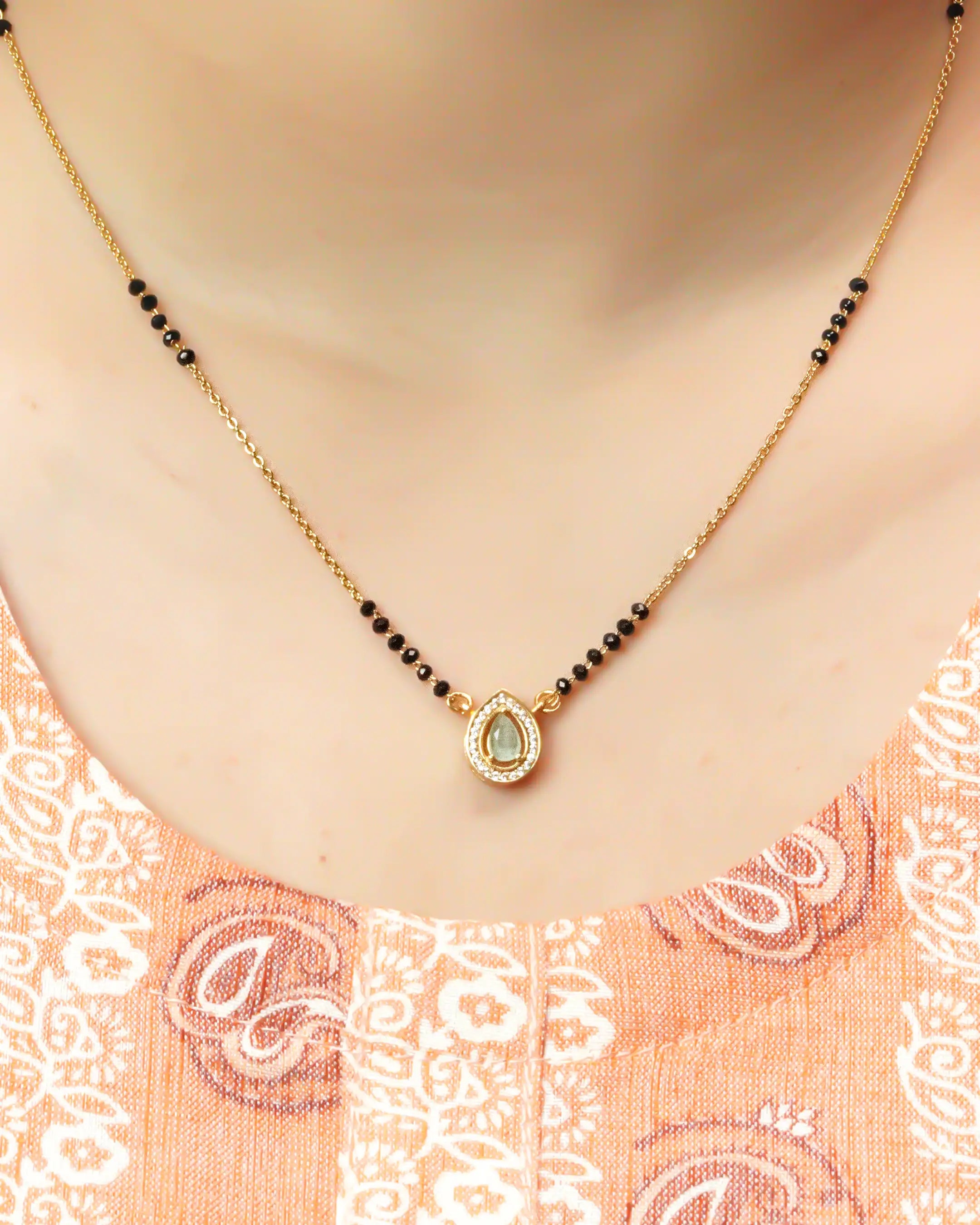Teardrop Mangalsutra Pendant