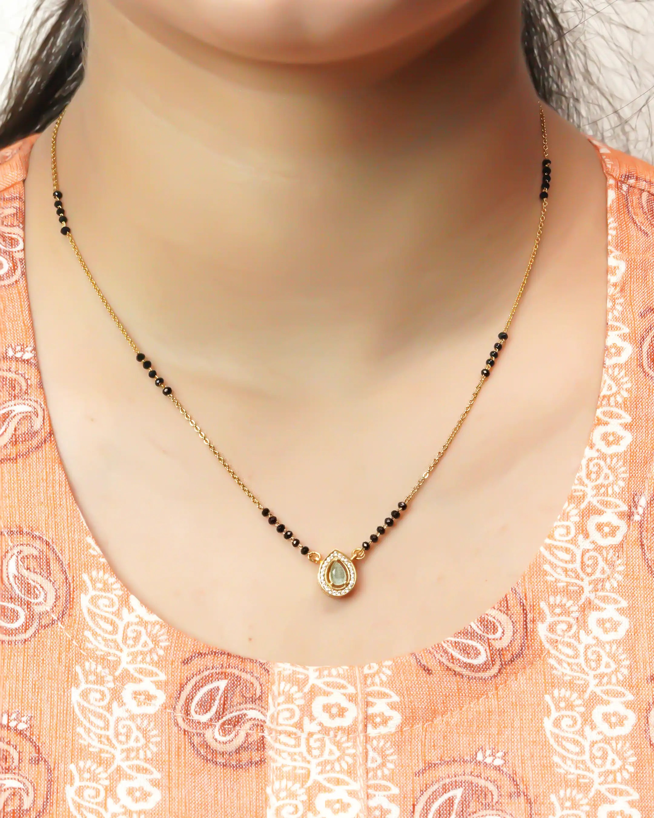 Teardrop Mangalsutra Pendant