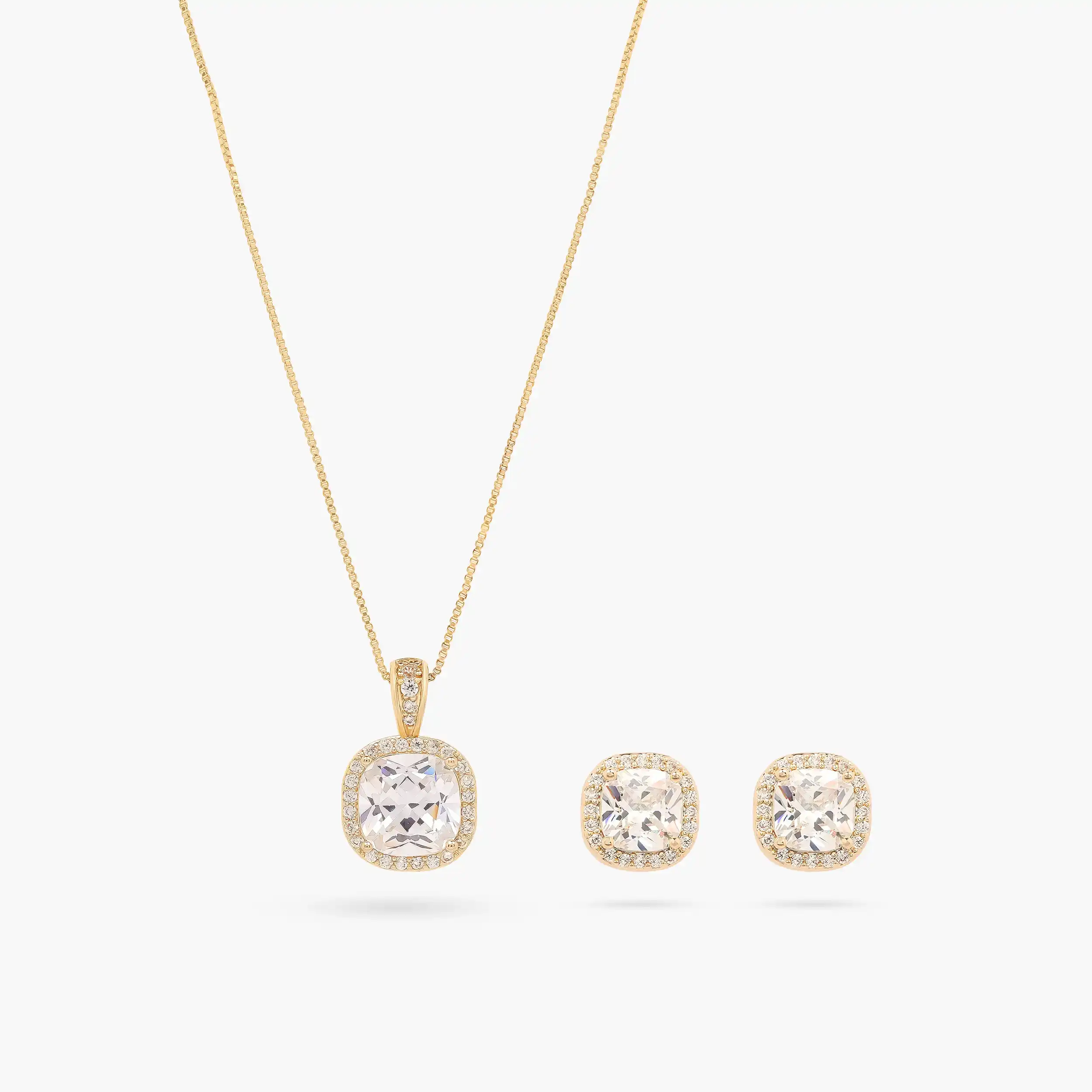 Eternal Sparkle Diamond Stud Necklace
