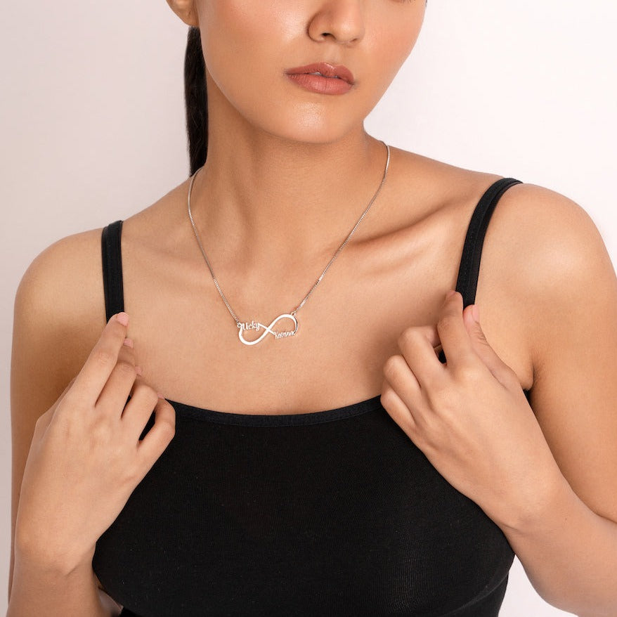 Infinity Couple Name Necklace