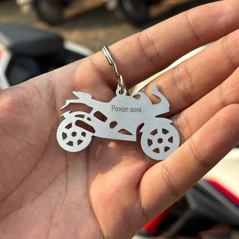 Bike Keychain engraving