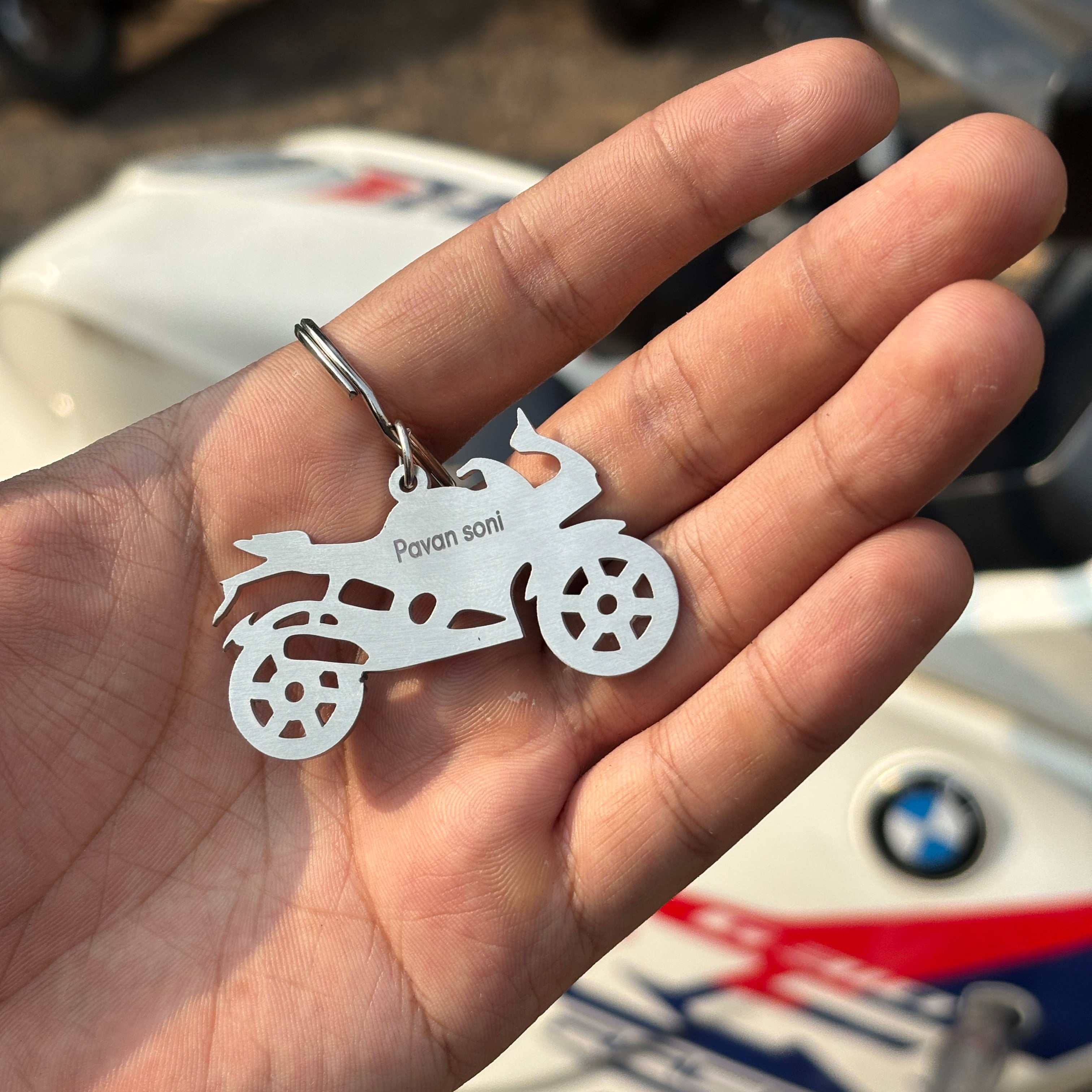 Personalised Bike Keychain