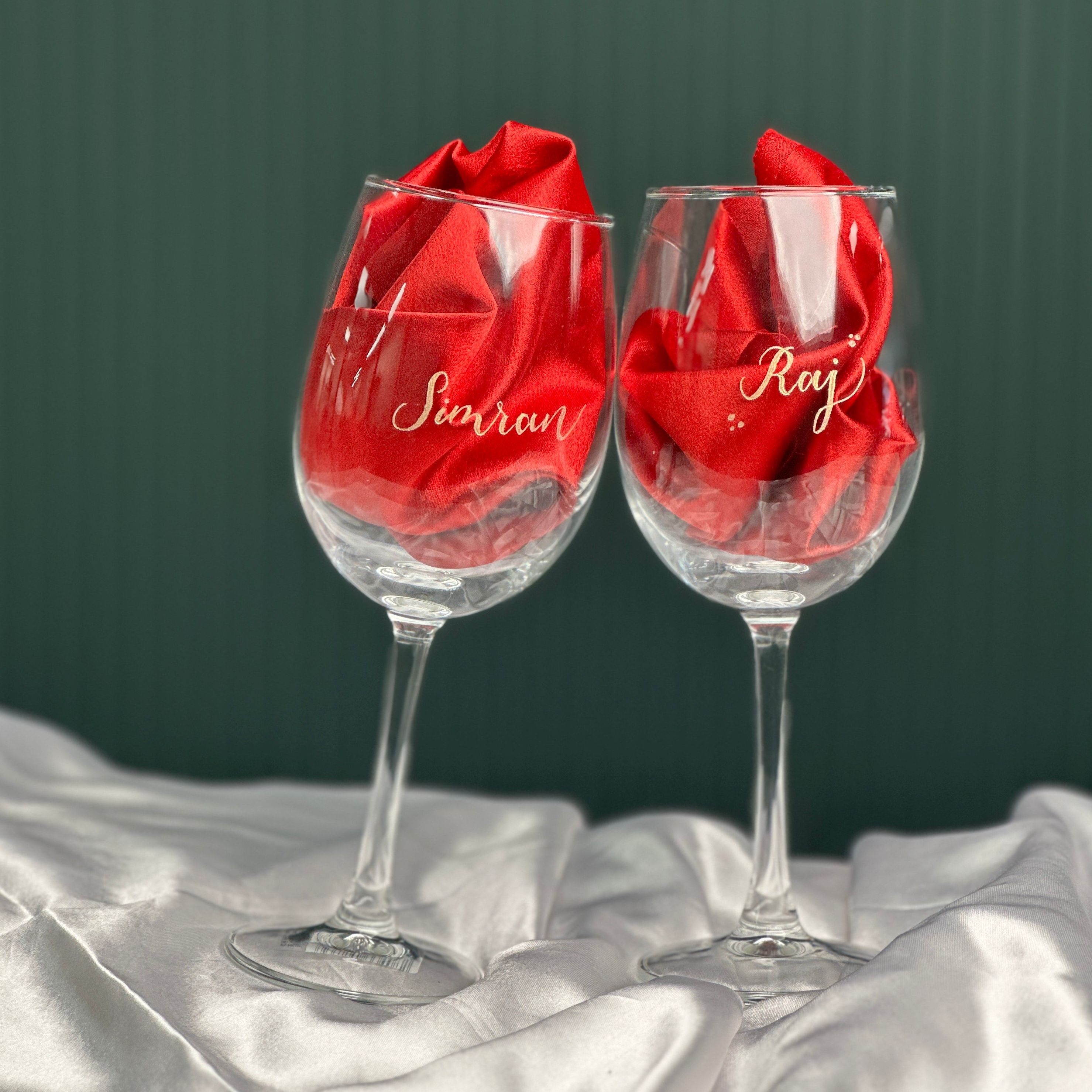 Personalised Wine Glass For Couples