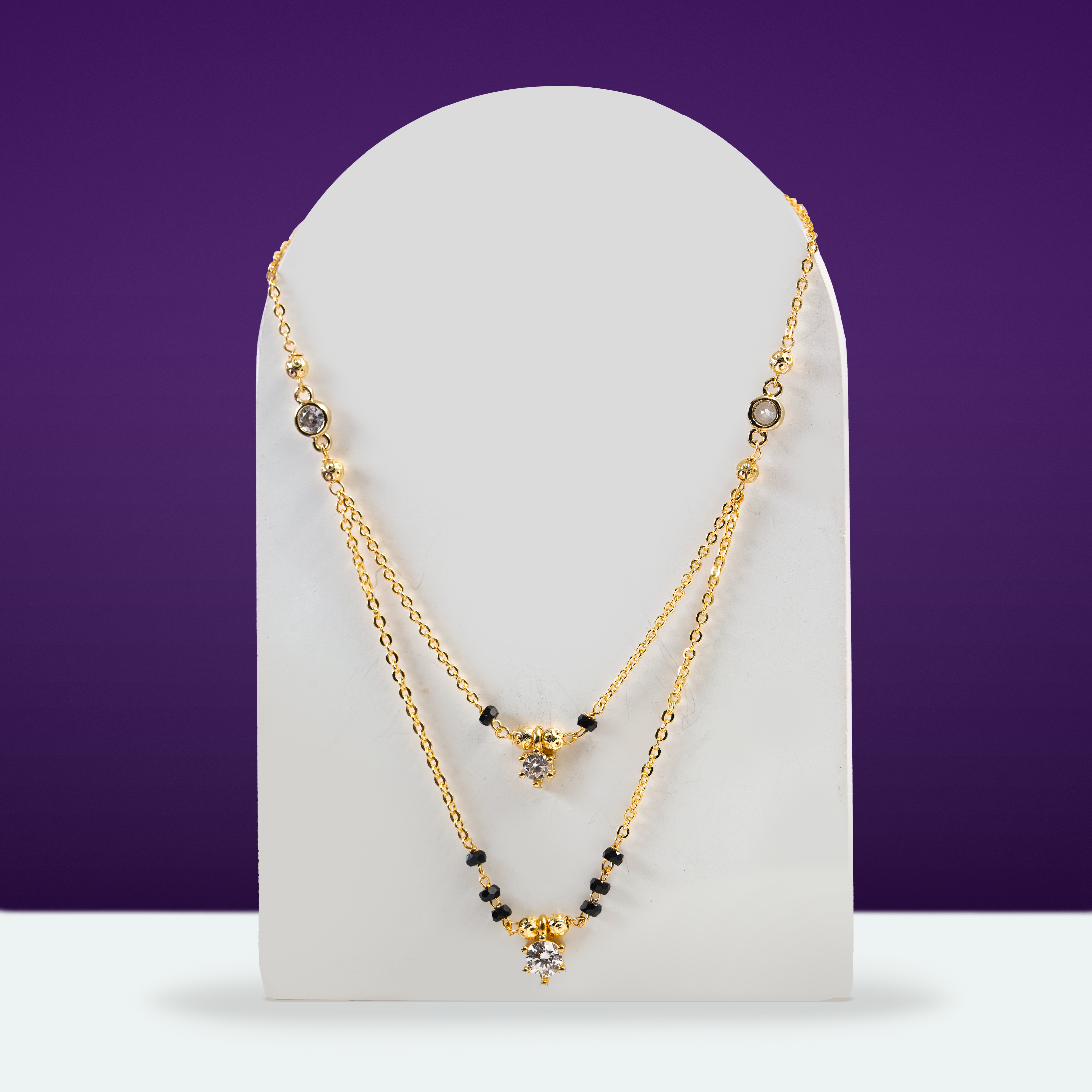 Luxe Noir Mangalsutra Necklace