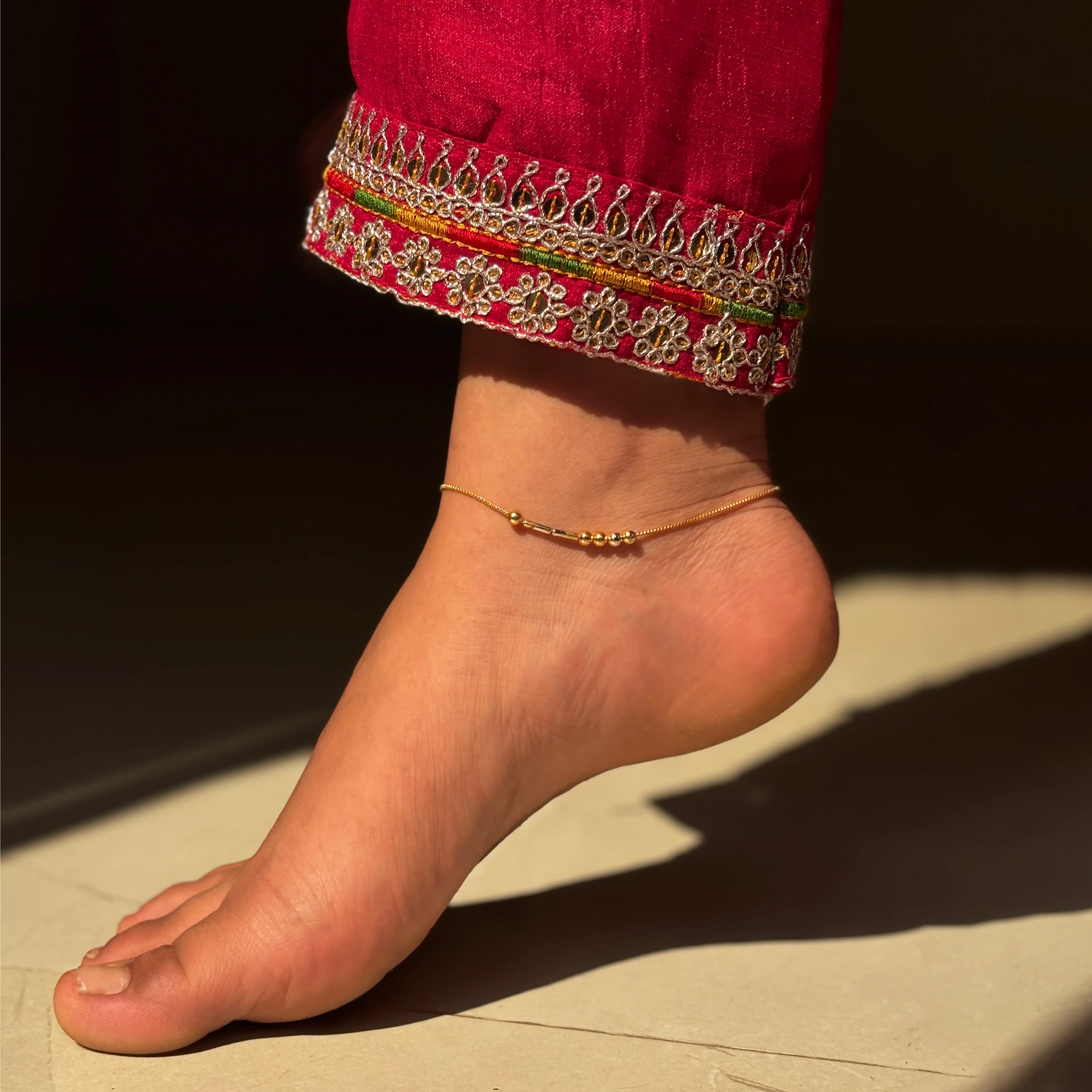 Morse Code Anklet
