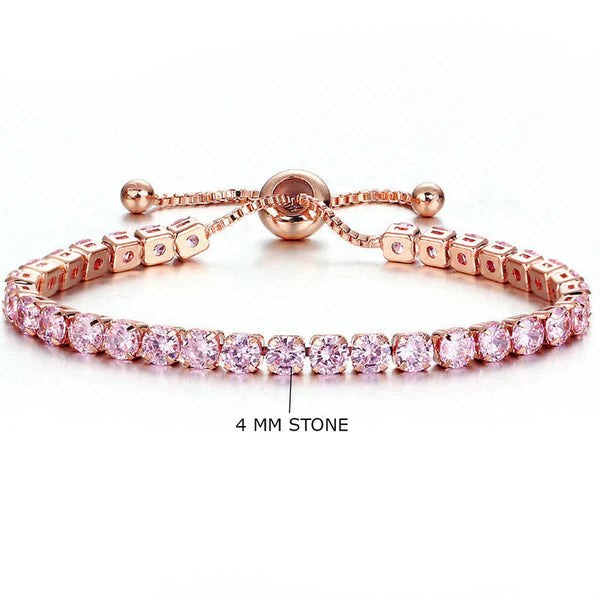 Pink Tennis Bracelet