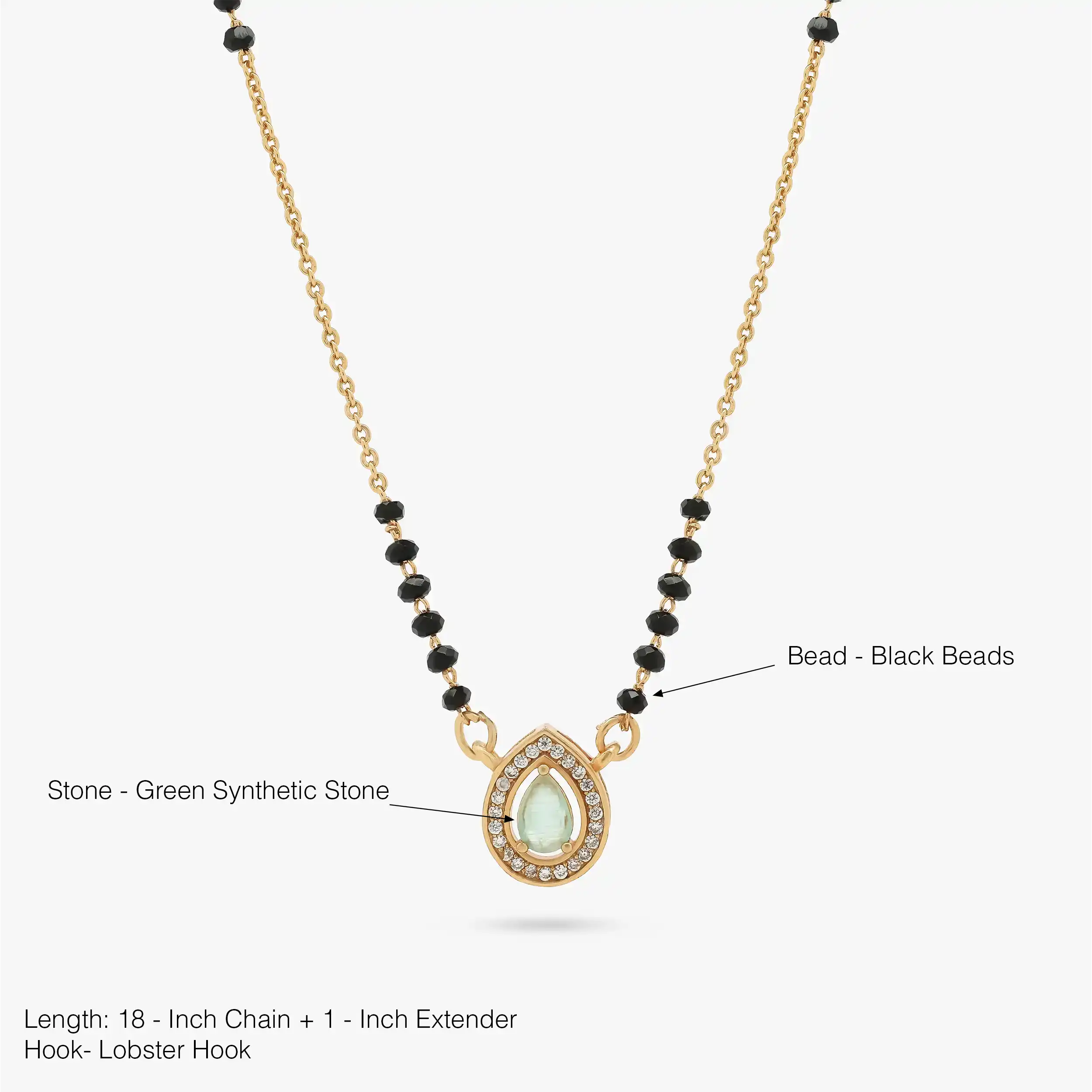 Teardrop Mangalsutra Pendant