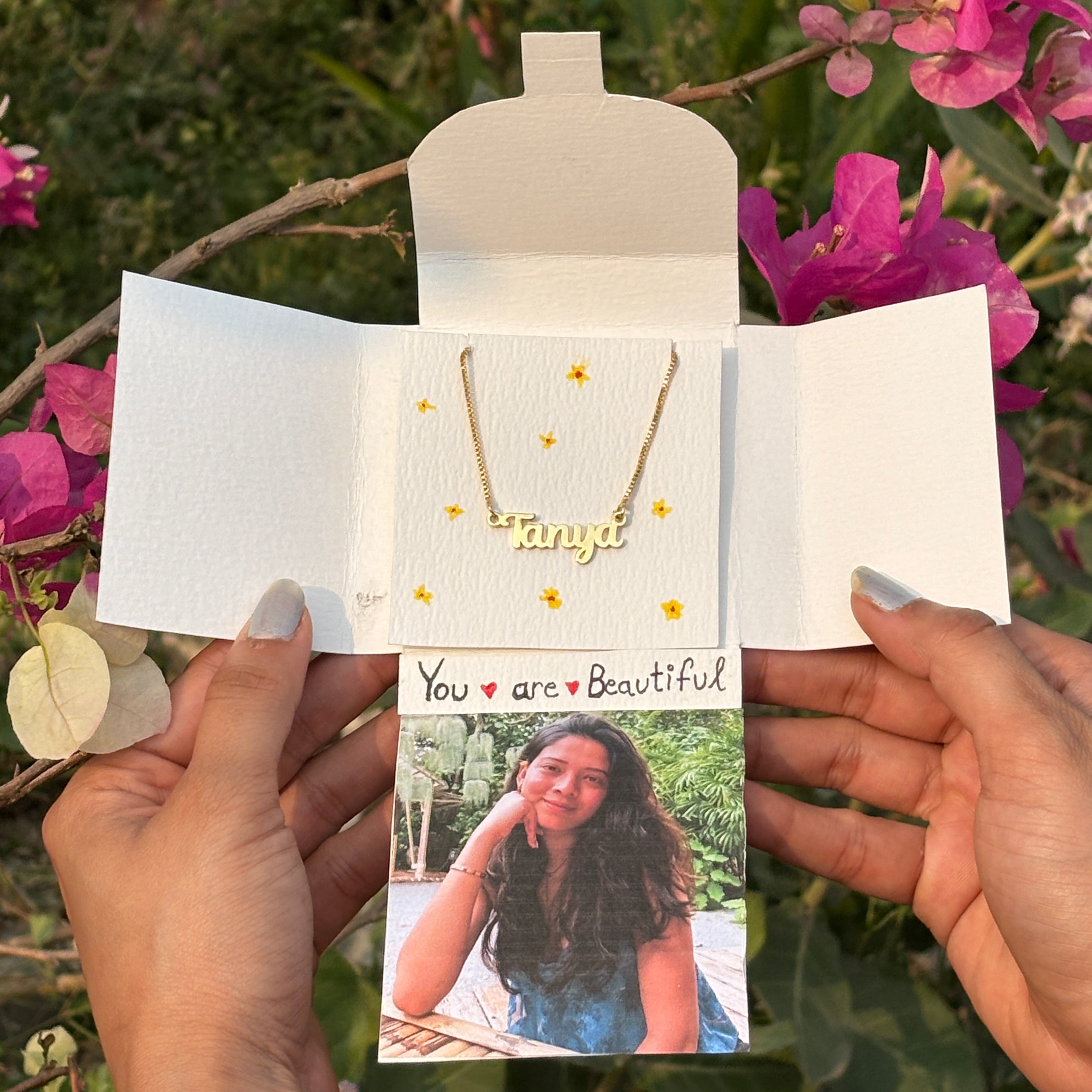 Name Necklace with Personalised Photo