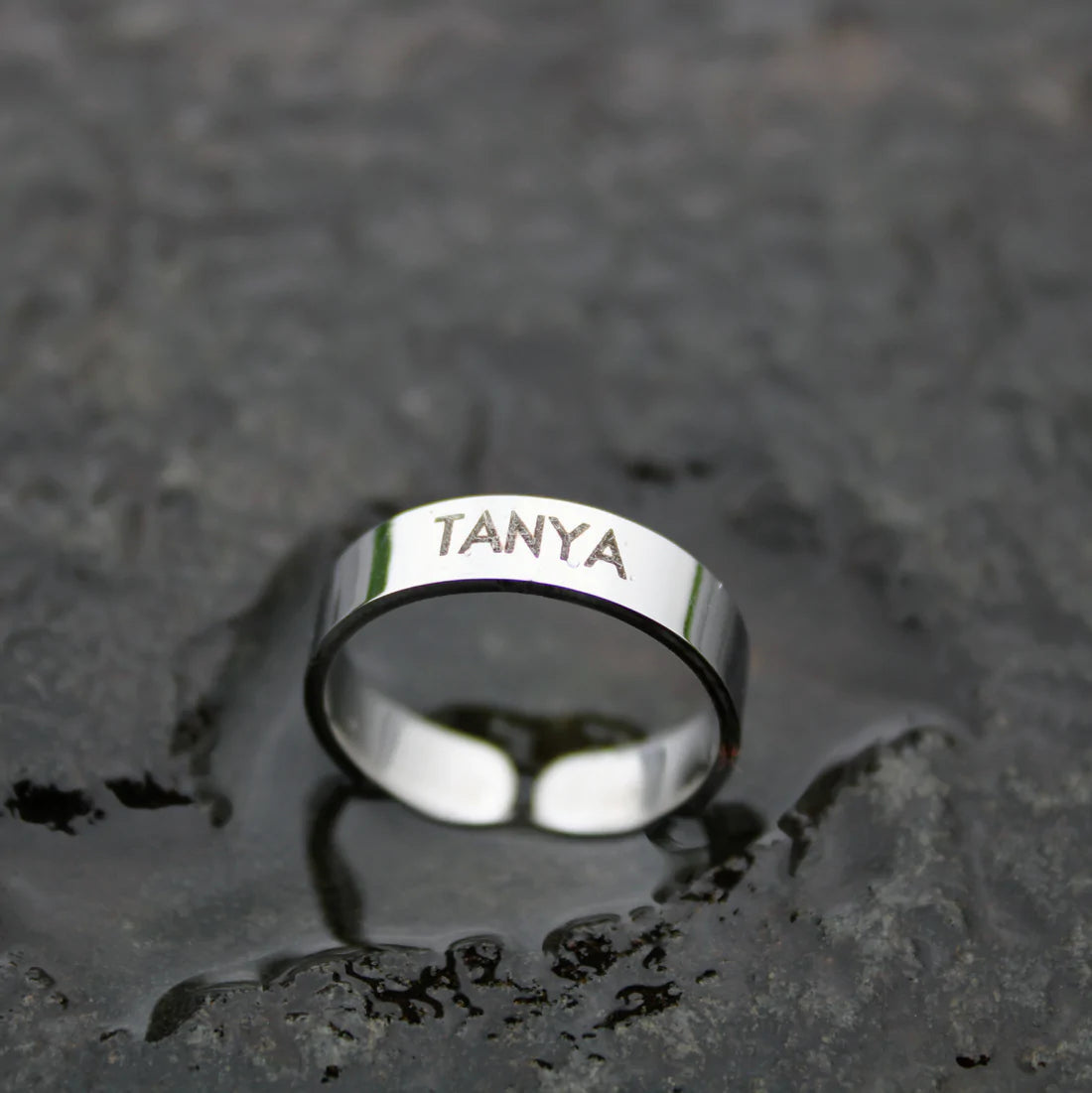 Stacking Name Rings with Pet Names - Pet Name Ring by Talisa